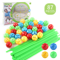 Amazon STEM DIY Tent Toys Indoor DIY Puzzle Children's Building Castle Bead Tent Toys