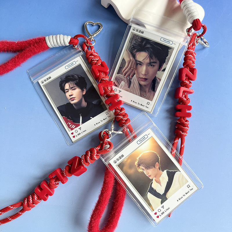 Zhang Linghe Photo Bag Charms, Celebrity Merchandise, Name Letter Cards, Colorful String Bag Pendants, Processing