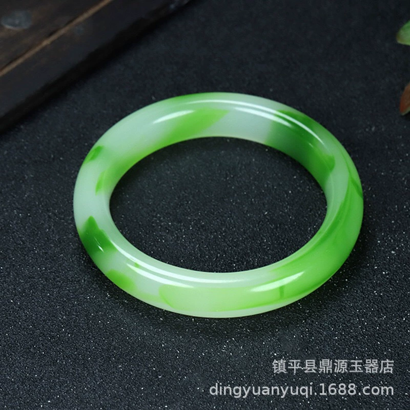 Multicoloured glass bracelet jade, Birthday gift