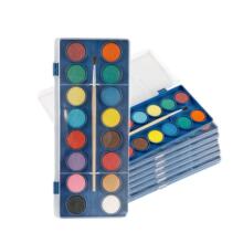 厂家直供16色固体水粉水彩颜料 粉饼套装固体水彩批发