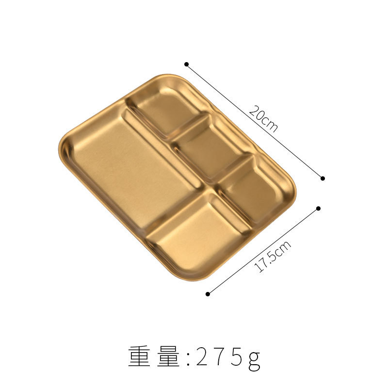 直供韩式304不锈钢蘸料一体盘烤肉店专用调料盘子金色酱料碟餐具|undefined