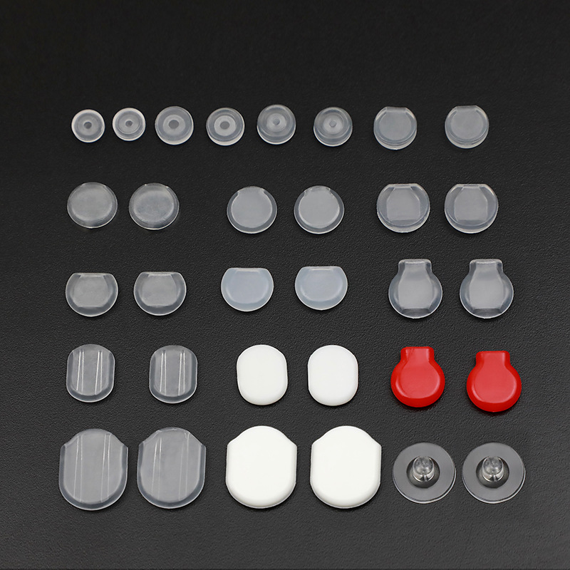 DIY ear clip accessories mosquito coil ear clip anti-pain pad ear pad soft rubber pad transparent ear clip anti-slip pad ear clip cover