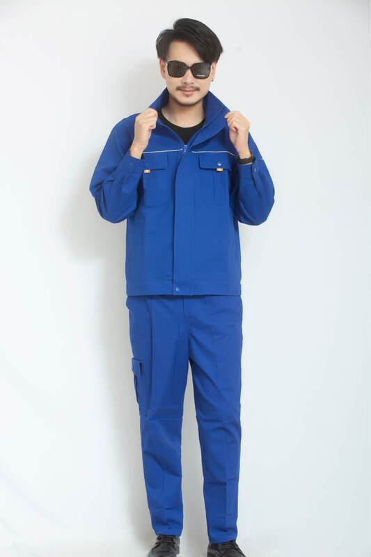 綿作業服、メンズ耐摩耗性・防汚作業服、耐熱性、厚手溶接作業服、春秋冬作業服セット|undefined