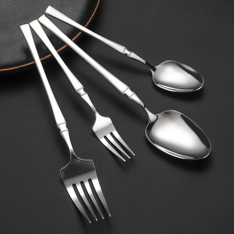 Cross-border Western-style Knife and Fork Tableware Steak Knife and Fork suit Stainless Steel Household High-grade Dessert Spoon Spoon and Fork
