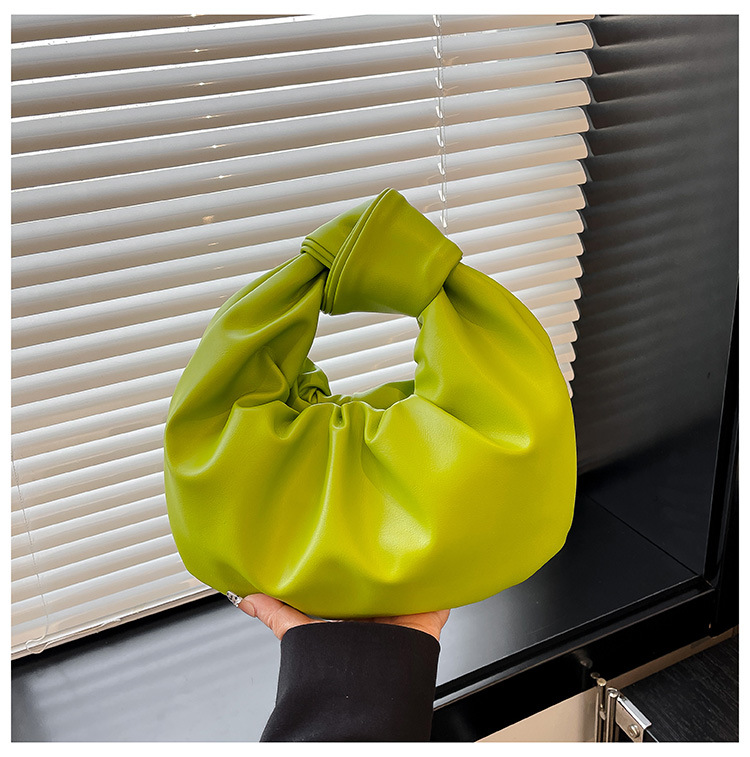Bolso de Mano con Pliegues de Cuero PU para Uso Diario
