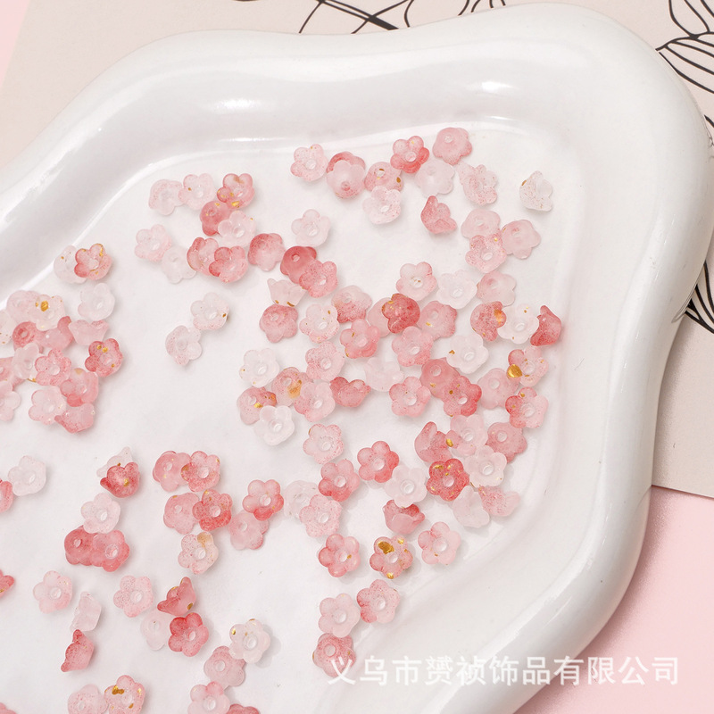 アクリルフラワービーズスペーサービーズゴールドビーズ手作り diy ネックレスブレスレットイヤリングジュエリー材料アクセサリー|undefined