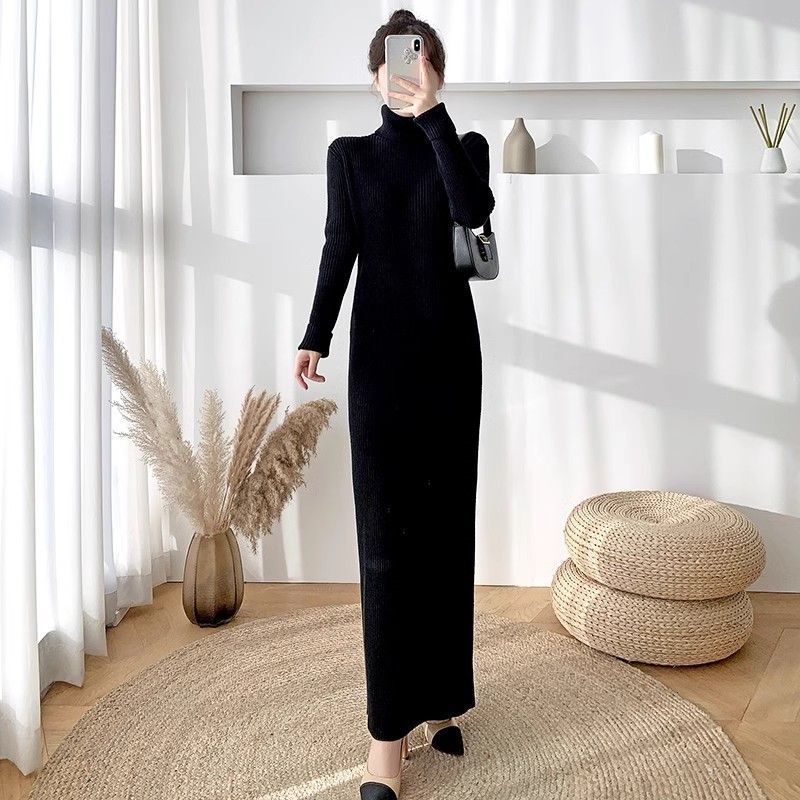 Extra Long Sweater Skirt over the Knee for Women, New Summer Slim Fit Bottoming, New Ankle-Length Dress, Long Skirt Extra Long Sweater Skirt over the Knee for Women, New Summer Slim Fit Bottoming, New Ankle-Length Dress, Long Skirt
