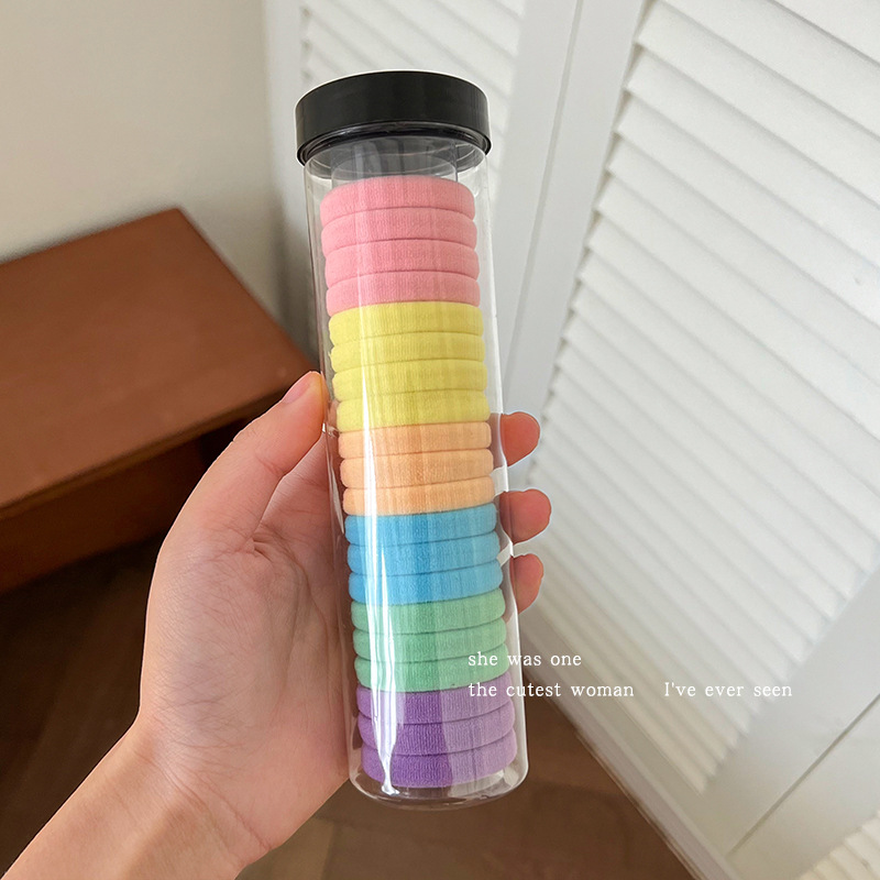 Audaz pelo cuerda pelo anillo pelo adornos sin costuras maotail cabeza cuerda simple no duele alta banda de goma de color elástico