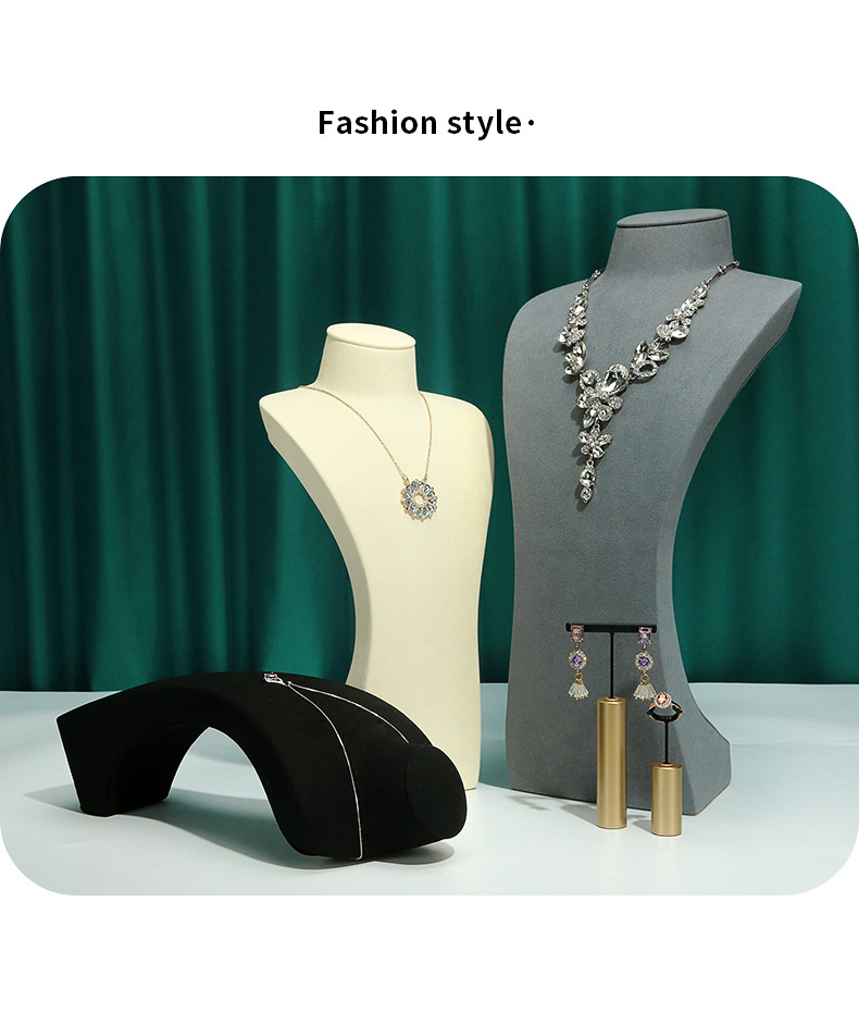 Z001-117超纤人像项链架(15-55)-(伟远鹏系列)