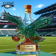 跨境新品摆件Longhorns Whiskey Bottle老鹰酒瓶红酒瓶威士忌酒瓶