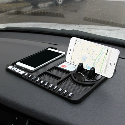 Car Mobile Phone Anti-Slip Mat Anti-slip mat - black