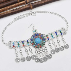 New Bohemian Ethnic Style Retro Headband with Tassel, Coin Color Beads, Minority Personality Hair Tie