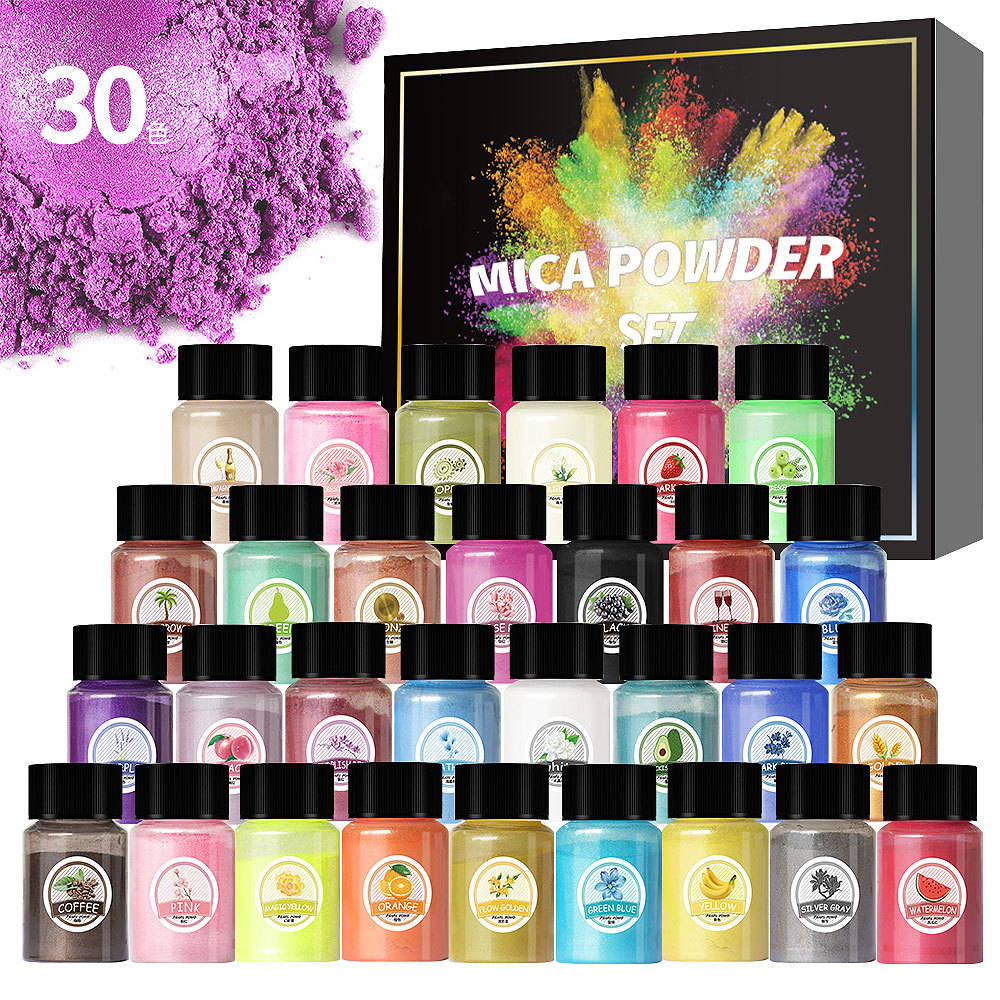 30色 手工滴胶珠光粉 高光泽细粉 树脂UV胶填充材料 不沉底易混合