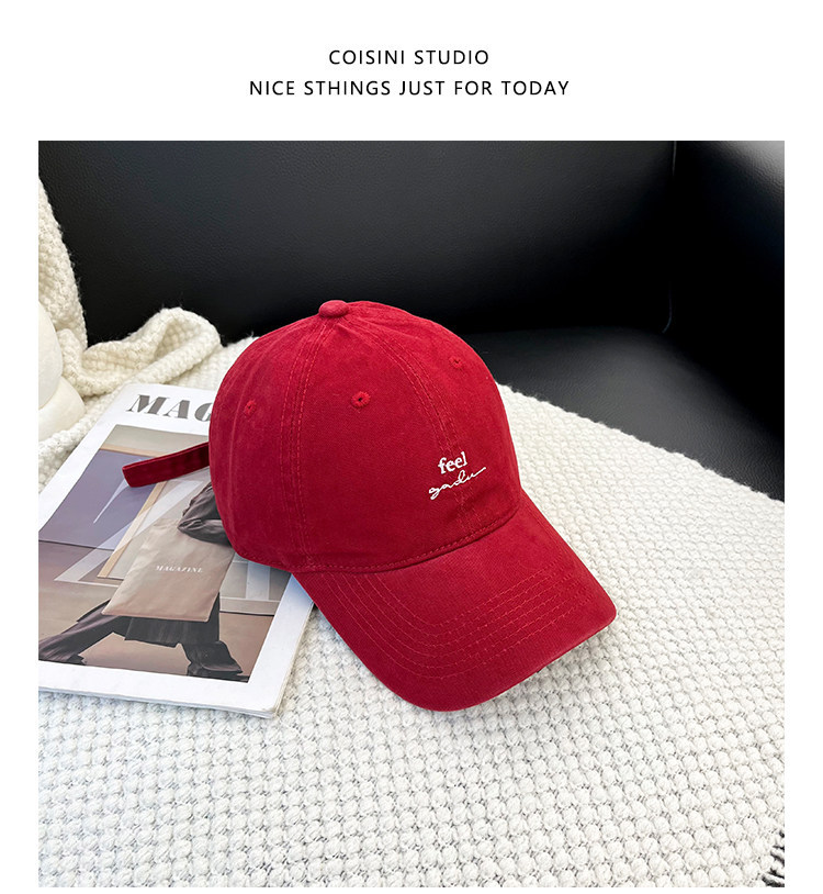 Neue Buchstaben-Stickerei Baseballkappe Unisex Herbst-Winter koreanischer Stil Trend vielseitig einsetzbar Duckbill-Kappe lässig gesichtsschmeichelnd