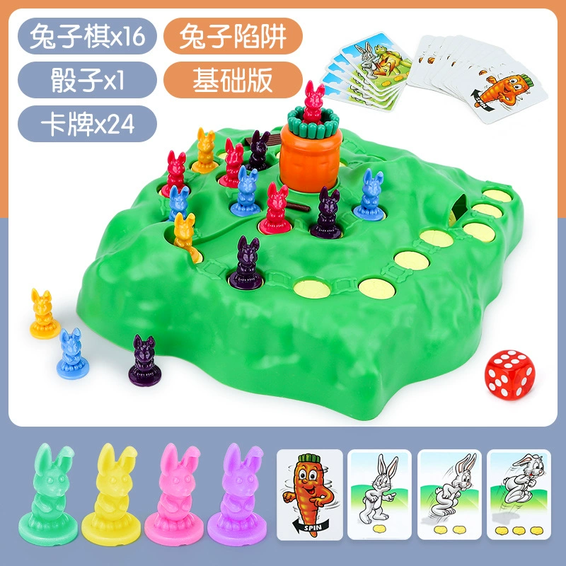 Интерактивная настольная игра Rabbit vs Turtle — внедорожник, семейная игра-вечеринка, включает фигурки и карты