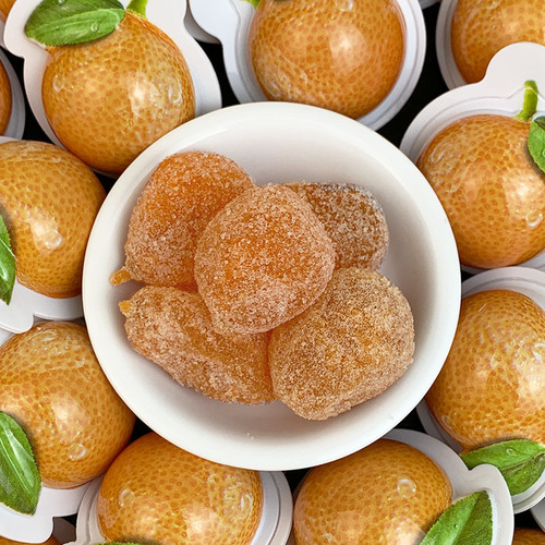 Creative 3D Rock Candy Kumquat Independent Packaging Tianshan Snow Kumquat Dry Sour and Sweet Appetizing Dried Fruit Candy Children's Snack