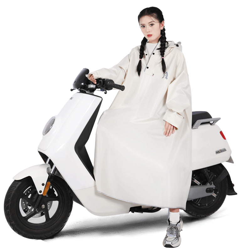 Impermeables con mangas largas, tormenta de cuerpo completo, coche eléctrico, hombres y mujeres engrosados, batería para adultos, coche eléctrico, poncho especial para montar