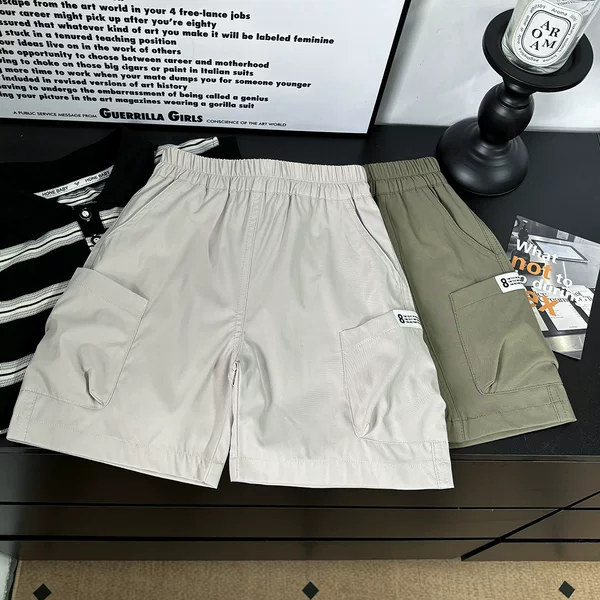 Boys' Cargo Shorts 2025 Children's Knee-Length Shorts for Boys Trendy Thin Versatile Sports Wear Durable Trendy Style