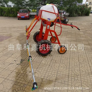 小型自走式打药机 中药材种植手扶式喷雾机 150L小四轮喷杆喷药机
