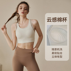 Sports Bra for Women, Outerwear One-Piece Shockproof Non-Sag Running Tank Top Bra for Pilates Fitness Yoga