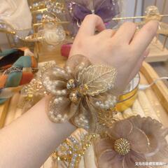 Elegance Chiffon High-End Large Gut Hair Tie 2022 New Rubber Band for Women Braiding Hair Ties Hair Accessories