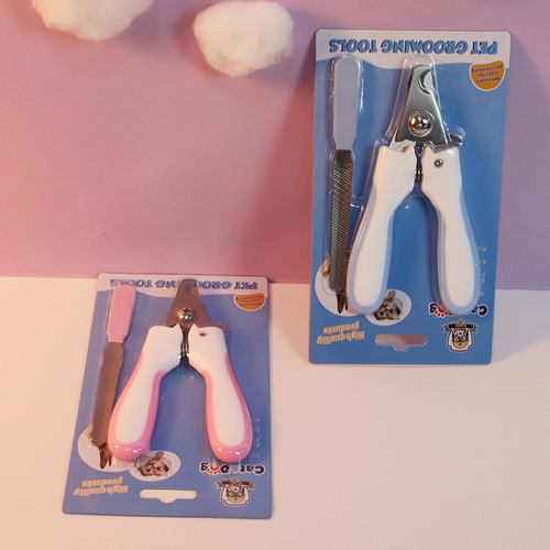 Cross-border stainless steel cat pet nail clipper pet scissors cat dog universal nail clippers pet nail knife