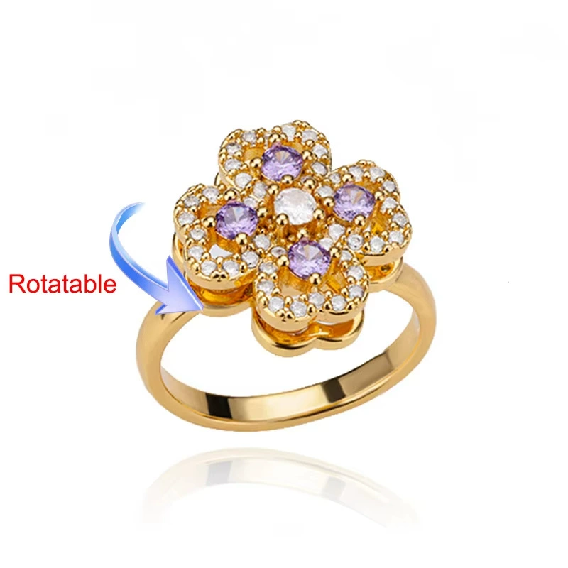 Ring, Amazon, diamond encrusted, 18 carat, flowered