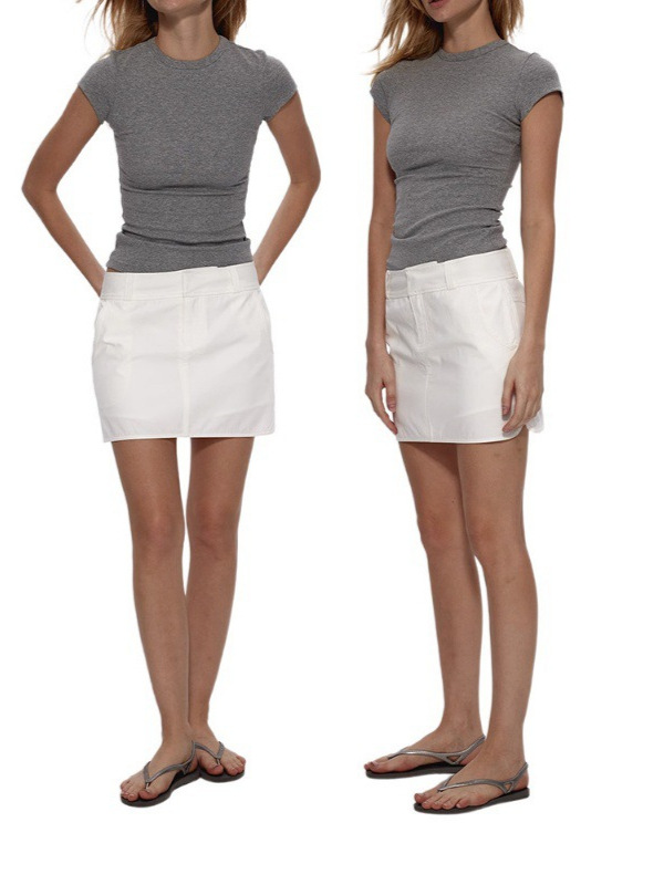 スポットベーシックストレッチモーダル右肩レディーススリムスポーツトップアメリカンホットガール砂時計ウエスト半袖Tシャツ