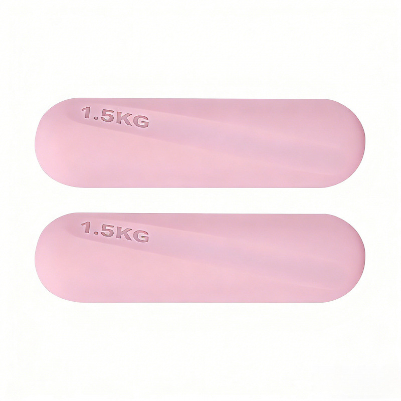 Dumbbell redondo de silicona fijo equipo de fitness yoga pilates entrenamiento de fuerza dumbbell redondo de silicona