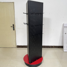定做定制 旋转货架落地式数码3C产品展示架商超三面洞洞板陈列架