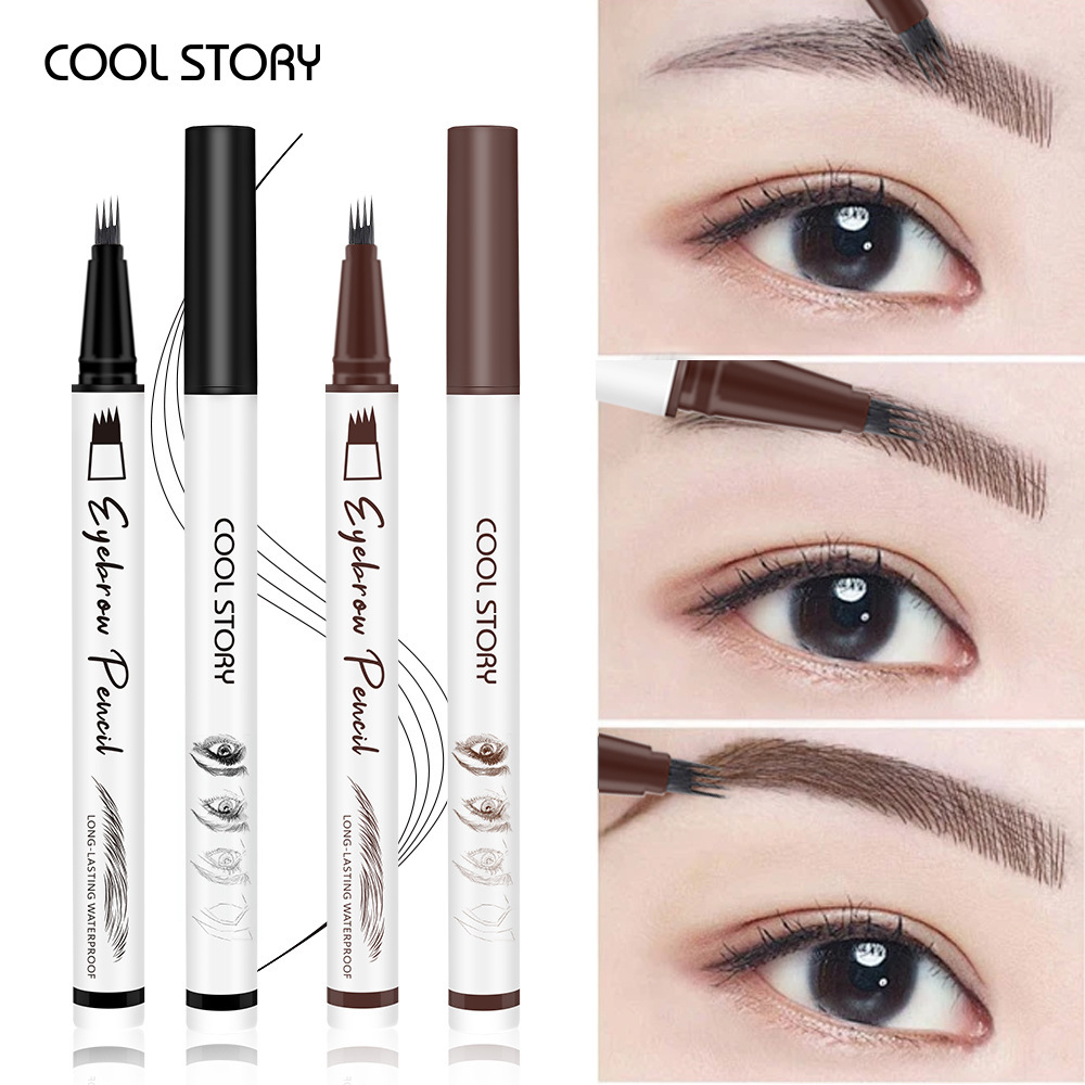 cool story Four-fork Eyebrow Pencil, Wild eyebrow pen, quick-drying, water-resistant, sweat-resistant, each eyebrow distinct details Picture