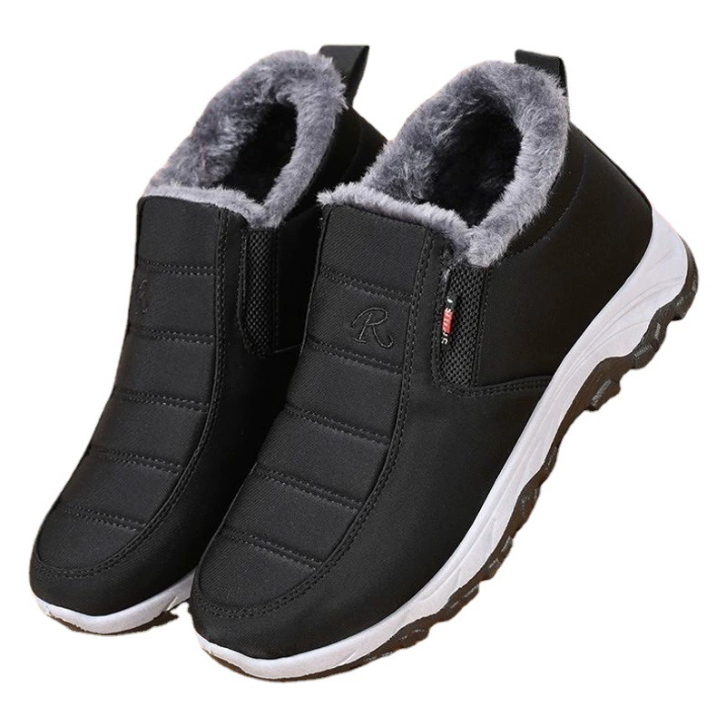 Утолщенная осенне-зимняя хлопковая обувь на флисовой подкладке, теплые сапоги, мужские и женские хлопковые сапоги, зимние сапоги старых Пекинских родителей
