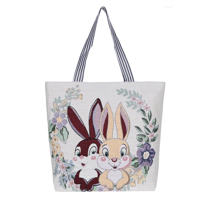 Canvas Bag Rabbit Shoulder Bag Cross-Border New Style Handbag Women's Shopping Bag Night Market Crossbody Embroidered Versatile