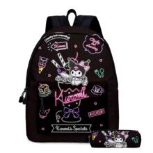 促销2024新款跨境3D背包 库洛米学生书包动漫背包减负 二件套书包