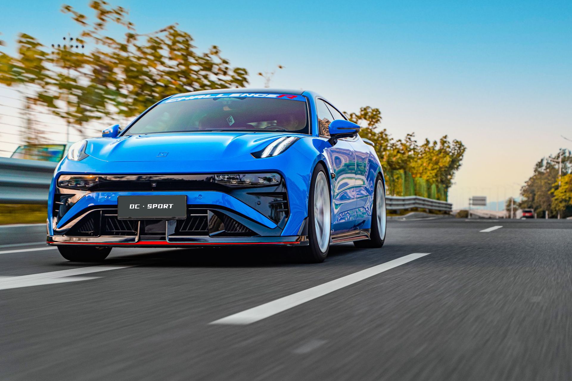 Suitable for 21-26 model Zeekr 001 DC model wide-body modification front spoiler, side skirts, rear lip, and sporty rear wing kit