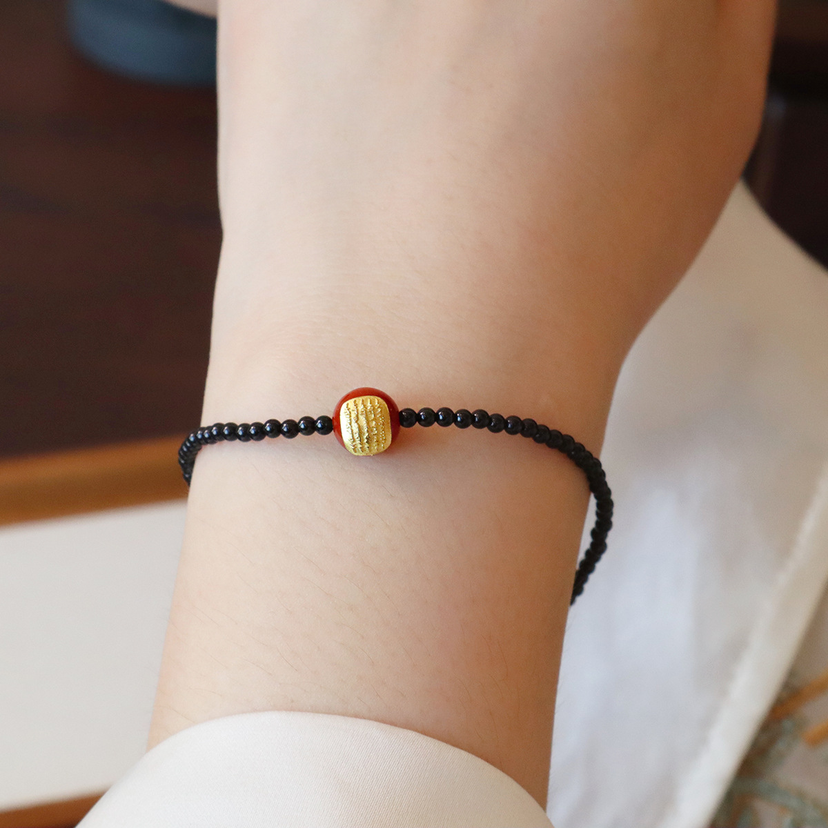 Natural Peridot & Golden Rutilated Quartz Layered Bracelet For Women_voghion.com