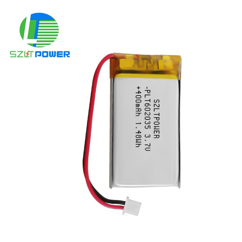 供应602035聚合物电池【400mAh 3.7V】蓝牙手表 发光鞋灯 洁面仪