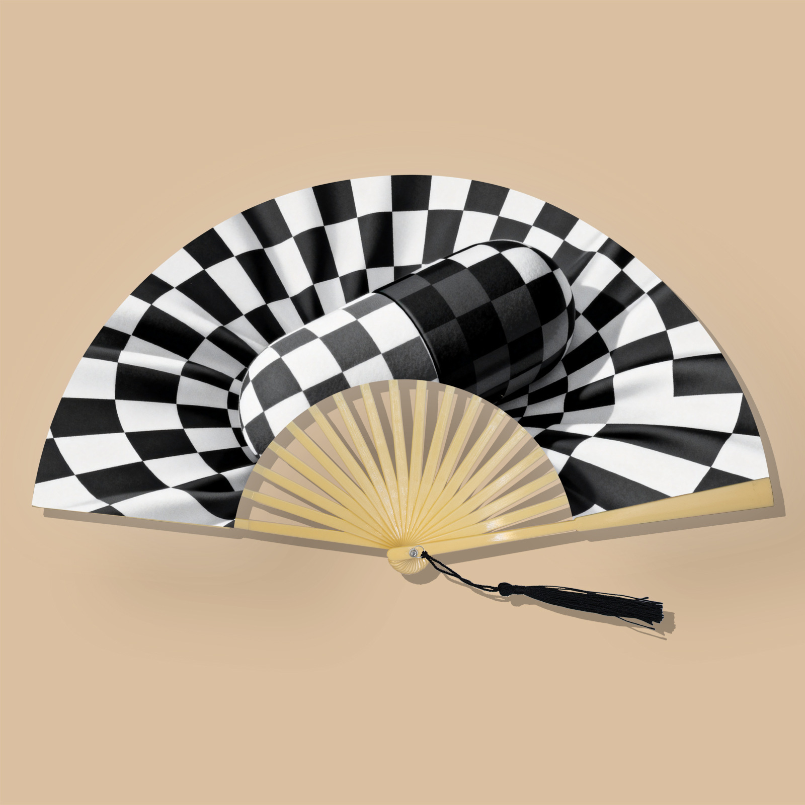Abanico Plegable Artesanal de Poliéster y Plástico, para Hanfu y Eventos image 12