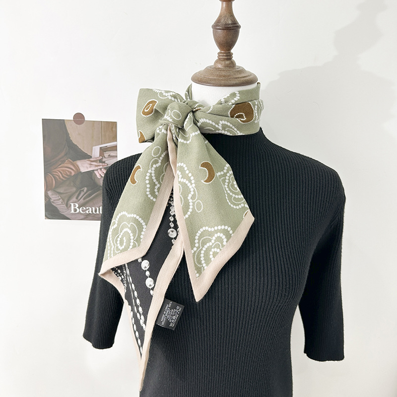 Diseño coreano de doble cara de estilo nicho toallas de correa de moda otoño y invierno damas de alto nivel de decoración bufandas de collar toallas de ángulo