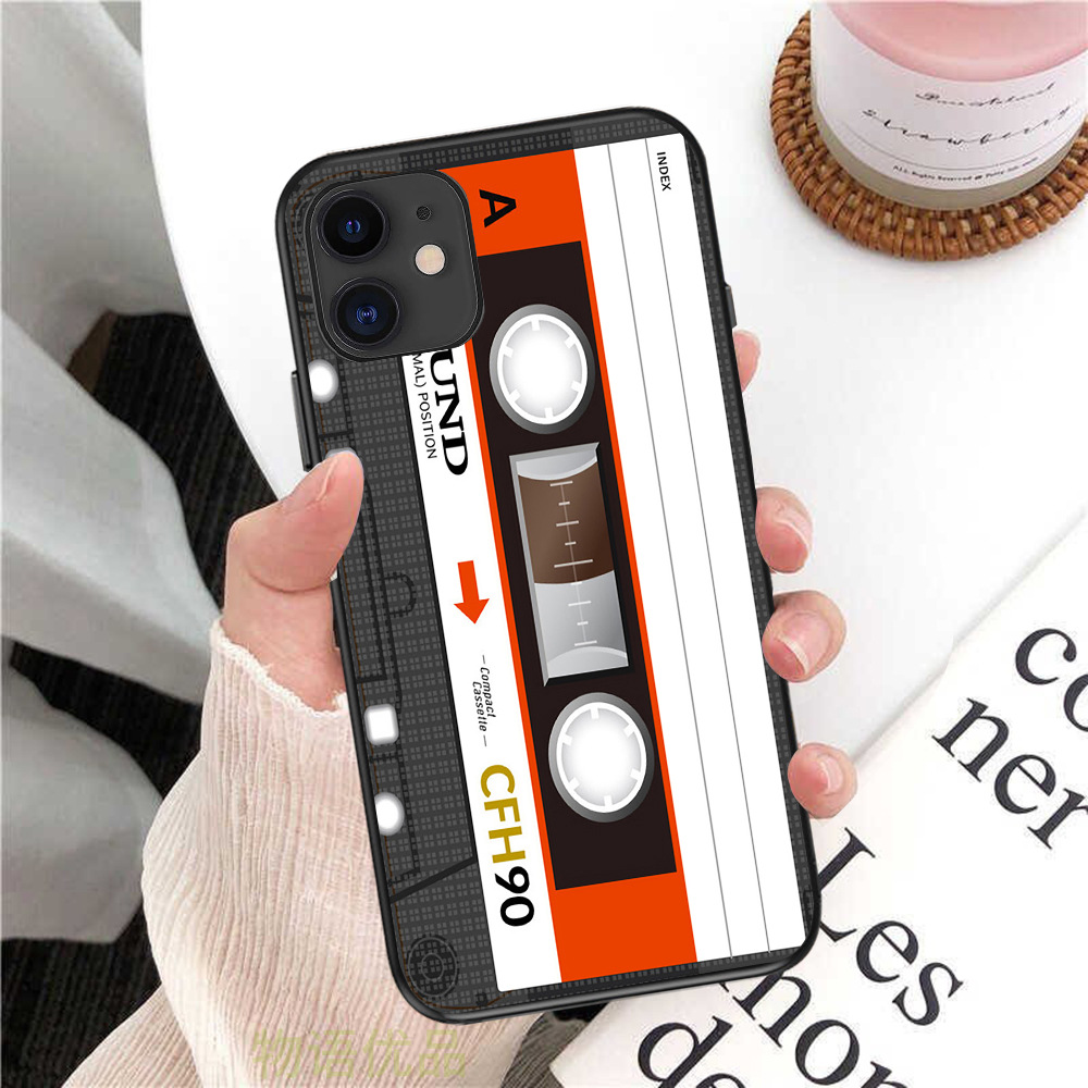40g Weight iPhone Applicable Brands Phone Cases Classification tpu Material Recorder, Tape Pattern Retro, Classic Style Style Tpu Recorder Tape Retro Classic Style Phone Cases Phone Accessories 11