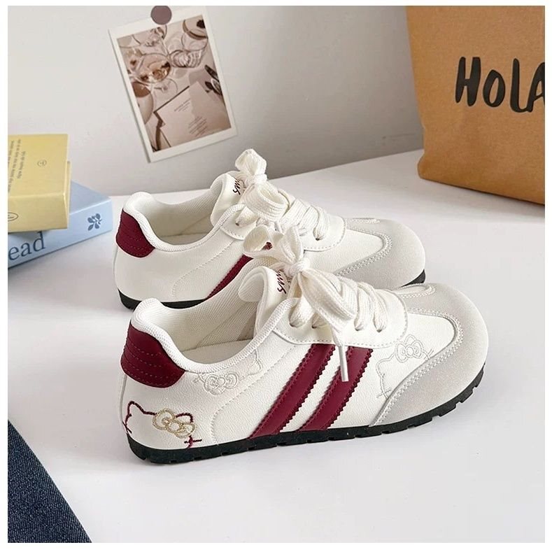 Plover Trendy Cute Kt Embroidered German Training Shoes for Women 2025 New Korean Style Niche Chic Versatile Casual Sneakers