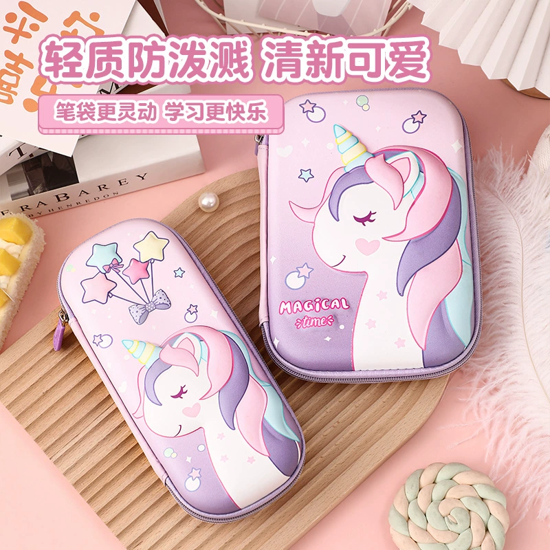 Милый мультяшный пенал, детская канцелярия, pony, 3D, единорог