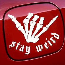 保持奇怪的骷髅手贴纸搞笑恶搞车身贴卡通车贴汽车贴纸跨境外贸