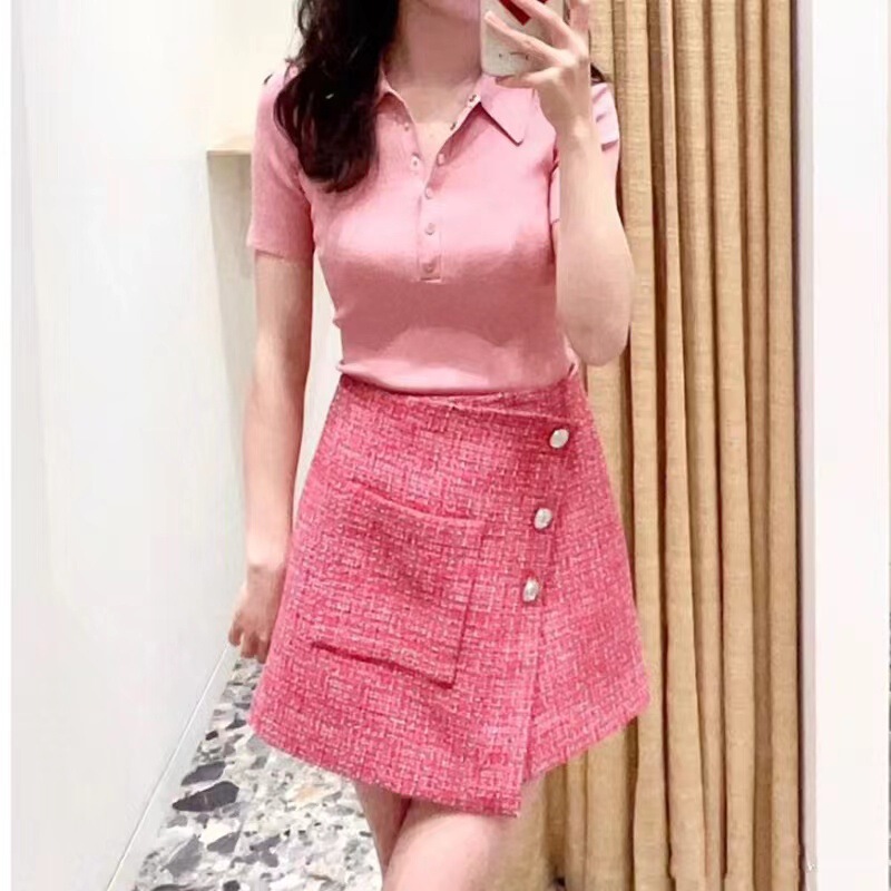French Elegant M Home 2022 Early Autumn New Hollow Commuting Ruffled Court Style Knitted Top for Women