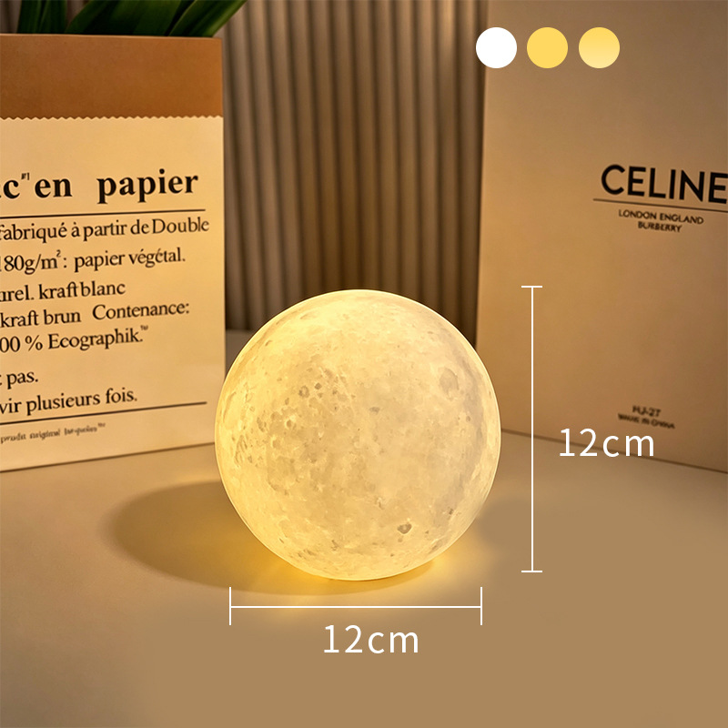 Lámpara de luna pintada a mano, LED, DIY, decoración image 71