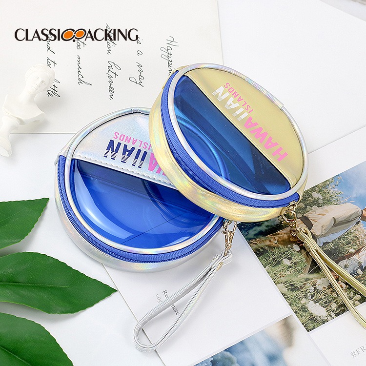 Bolso cosmético sobre rojo portátil pequeño mini portátil pequeño pequeño bolsa de almacenamiento de cosméticos redonda pequeña bolsa de maquillaje