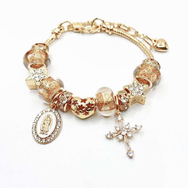 Cartoon Golden Harry Potter Pendant Bracelet for Women Pan Style DIY Crystal Beaded Bracelet for Women Cross-Border Hot Sale Cartoon Golden Harry Potter Pendant Bracelet for Women Pan Style DIY Crystal Beaded Bracelet for Women Cross-Border Hot Sale