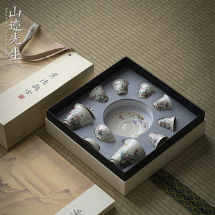 Mr. Shanji antique Yu meiren tea set kung fu tea set Grass Wood gray tea set antique tire antique