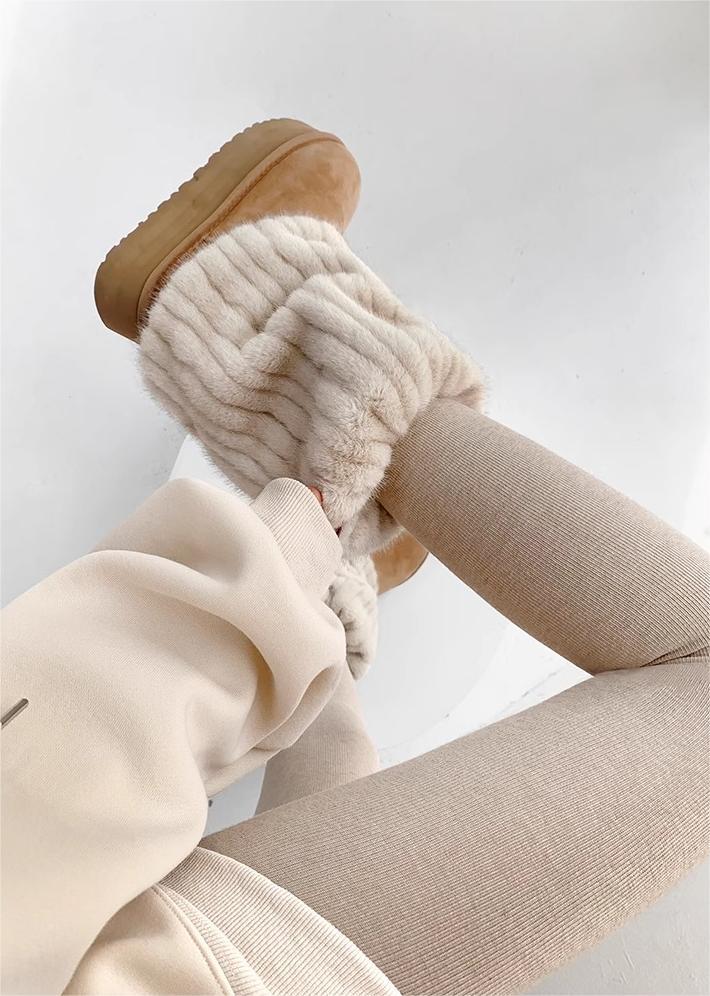 Scaldamuscoli autunnali e invernali, stivali da neve, calzini Y2k, calzini caldi in pelliccia, coprigambe in pelo spesso, calzini caldi in pelliccia sintetica per ragazze sexy_voghion.com