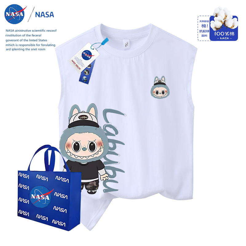 NASA 2025年夏ホットトレンド Labubu ラブブ 万能トレンド 学生バージョン ボーイズベストトップ|undefined